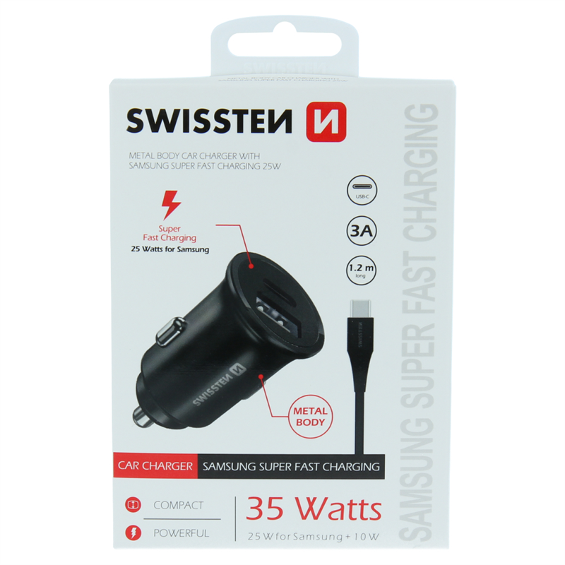 SWISSTEN ŁAD SAM 25W SUPER FAST KABEL USB-C/USB-C-18814