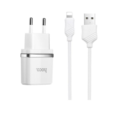 HOCO ŁADOWARKA SIEC 2.4A 2xUSB LIGHTNING IPHONE Bi-12287