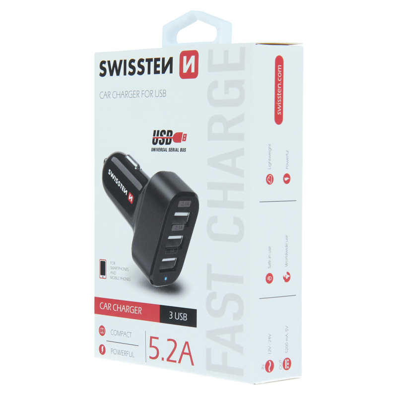 SWISSTEN ŁAD SAM 3xUSB 5.2A -15217