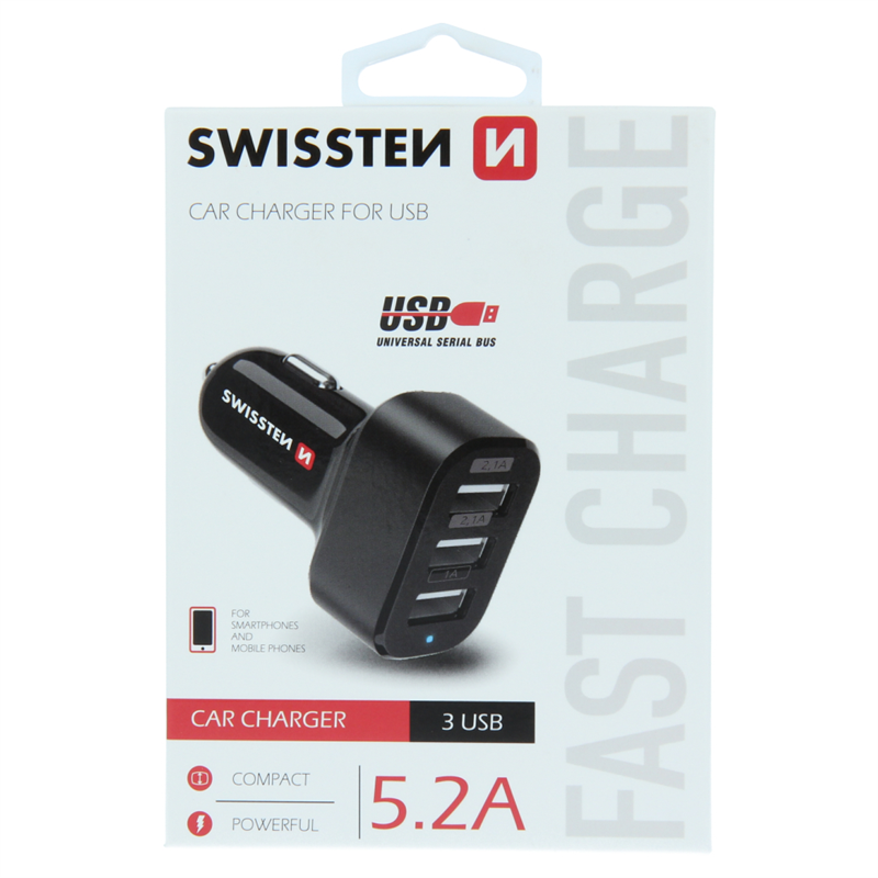 SWISSTEN ŁAD SAM 3xUSB 5.2A -15218