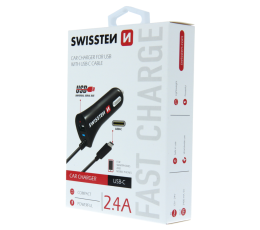 SWISSTEN ŁAD SAM 2xUSB 2.4A + KABEL TYP-C USB-C-15219