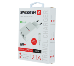 SWISSTEN ŁAD SIEC 2.1A 2xUSB LIGHTNING IPHONE Bi-15230