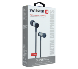 SWISSTEN SŁUCHAWKI DOUSZNE SUPERBASS YS900 BLACK-15265