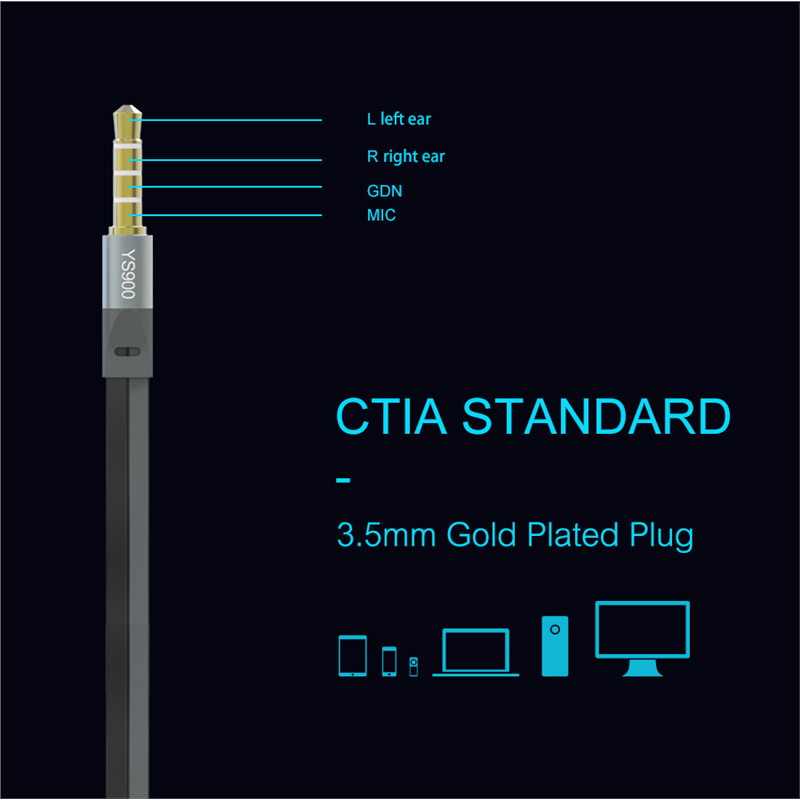 SWISSTEN SŁUCHAWKI DOUSZNE SUPERBASS YS900 BLACK-15272