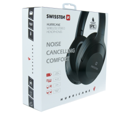 SWISSTEN SŁUCHAWKI NAUSZNE BT HURRICANE BLACK-15274