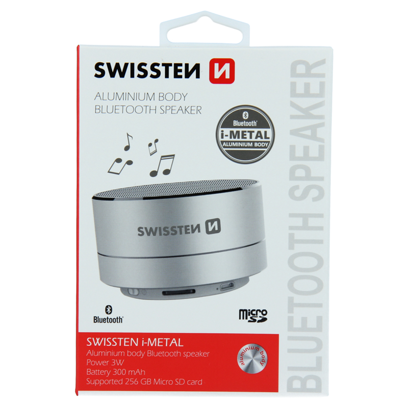SWISSTEN GŁOŚNIK BLUETOOTH I-METAL SILVER 3W-15280 SWISSTEN GŁOŚNIK BLUETOOTH I-METAL SILVER 3W-15280