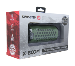 SWISSTEN GŁOŚNIK BLUETOOTH X-BOOM GREEN 2x5W IPX5-15297