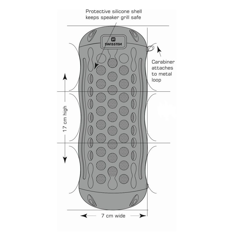 SWISSTEN GŁOŚNIK BLUETOOTH X-BOOM GREEN 2x5W IPX5-15298