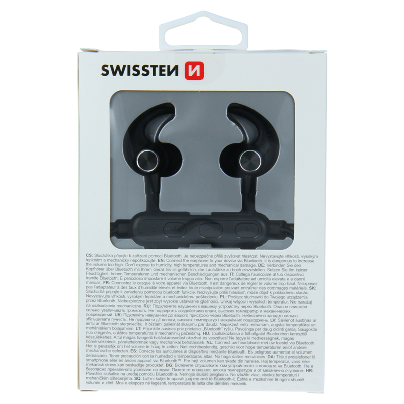 SWISSTEN SŁUCHAWKI SPORTOWE BLUETOOTH ACTIVE BLACK-15303 SWISSTEN SŁUCHAWKI SPORTOWE BLUETOOTH ACTIVE BLACK-15303