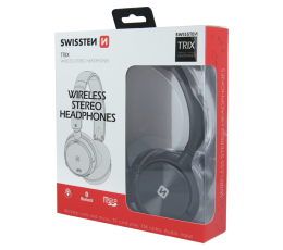SWISSTEN SŁUCHAWKI NAUSZNE BT TRIX BLACK-15307 SWISSTEN SŁUCHAWKI NAUSZNE BT TRIX BLACK-15307