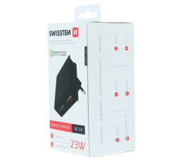 SWISSTEN ŁAD SIEC 2xUSB QC3.0 23W BLACK -15458
