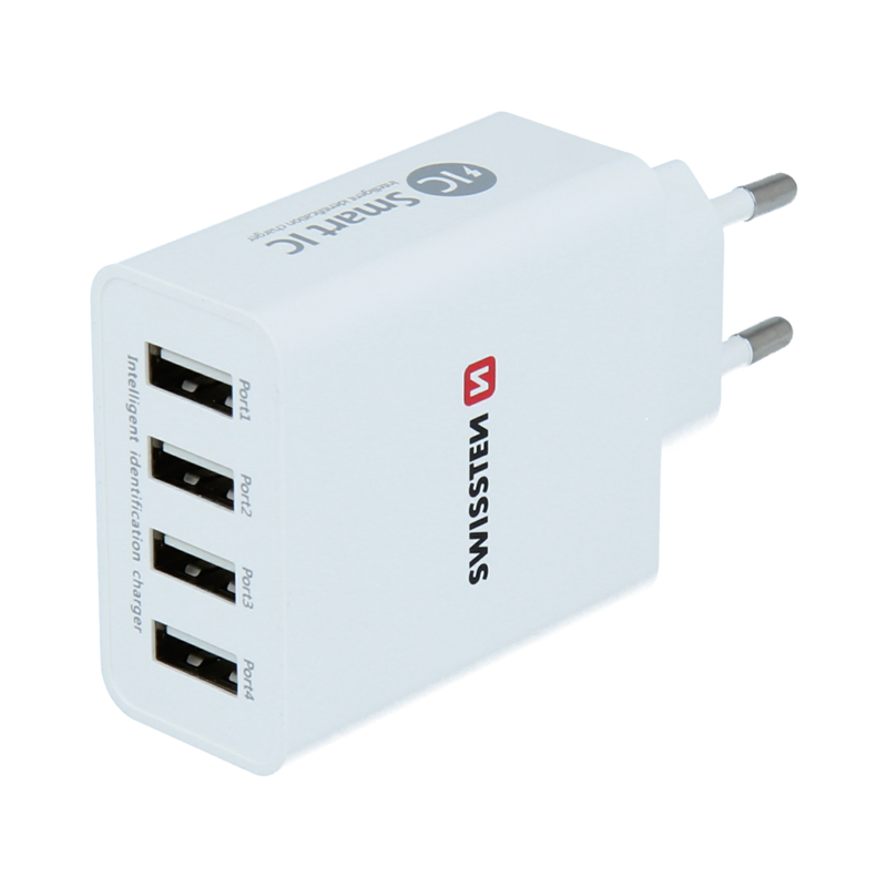 SWISSTEN ŁAD SIEC 4xUSB SMART IC 5A WHITE -15473