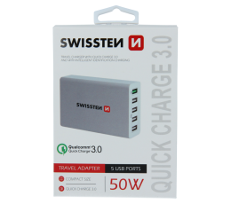 SWISSTEN ŁAD SIEC QC3.0 SMART IC 5xUSB 50W WHITE-15474 SWISSTEN ŁAD SIEC QC3.0 SMART IC 5xUSB 50W WHITE-15474