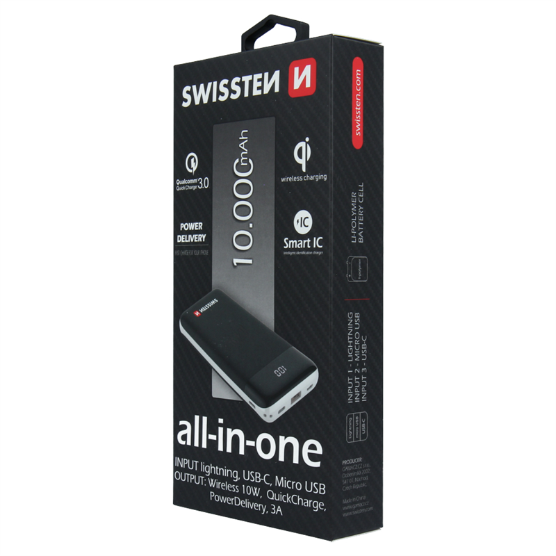 SWISSTEN POWER BANK ALL IN ONE 10000mAh-15504