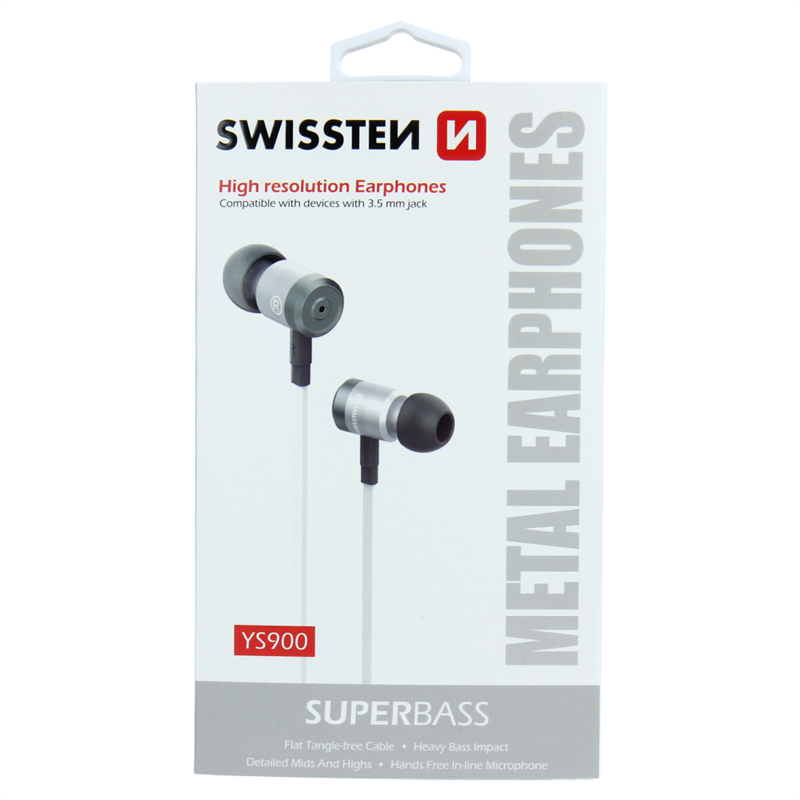 SWISSTEN SŁUCHAWKI DOUSZNE SUPERBASS YS900 WHITE-15507