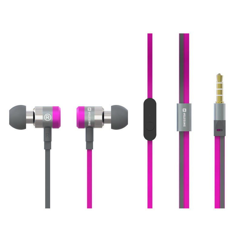 SWISSTEN SŁUCHAWKI DOUSZNE SUPERBASS YS900 PINK-15514