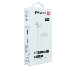 SWISSTEN SŁUCHAWKI DOUSZNE RAINBOW YS-D2 WHITE-15523