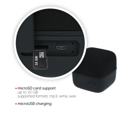 SWISSTEN GŁOŚNIK BLUETOOTH CUBE RED 10W-15547