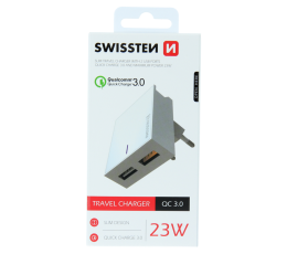 SWISSTEN ŁAD SIEC 2xUSB QC3.0 23W WHITE-16763