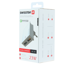 SWISSTEN ŁAD SIEC 2xUSB QC3.0 23W WHITE-16763