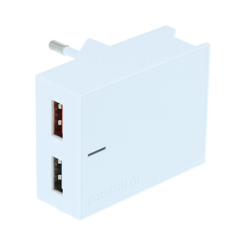 SWISSTEN ŁAD SIEC 2xUSB QC3.0 23W WHITE-16765
