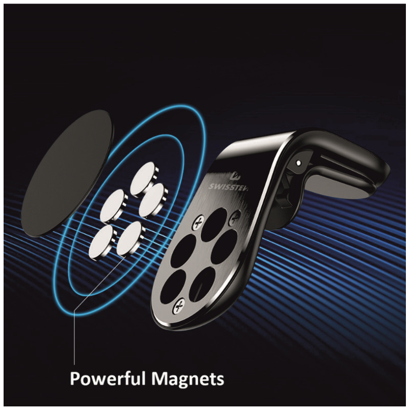 SWISSTEN UCHWYT MAGNETYCZN EASY MOUNT SILVER-16770