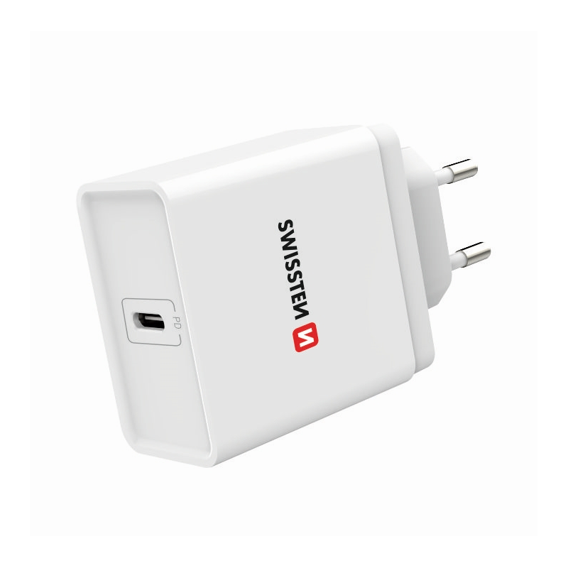 SWISSTEN ŁAD SIEC USB-C 18W PD 3.0 WHITE IPHONE -16879