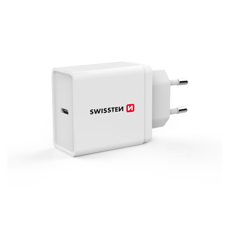 SWISSTEN ŁAD SIEC USB-C 18W PD 3.0 WHITE IPHONE -16880