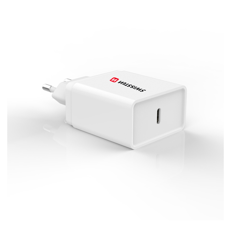SWISSTEN ŁAD SIEC USB-C 18W PD 3.0 WHITE IPHONE -16882