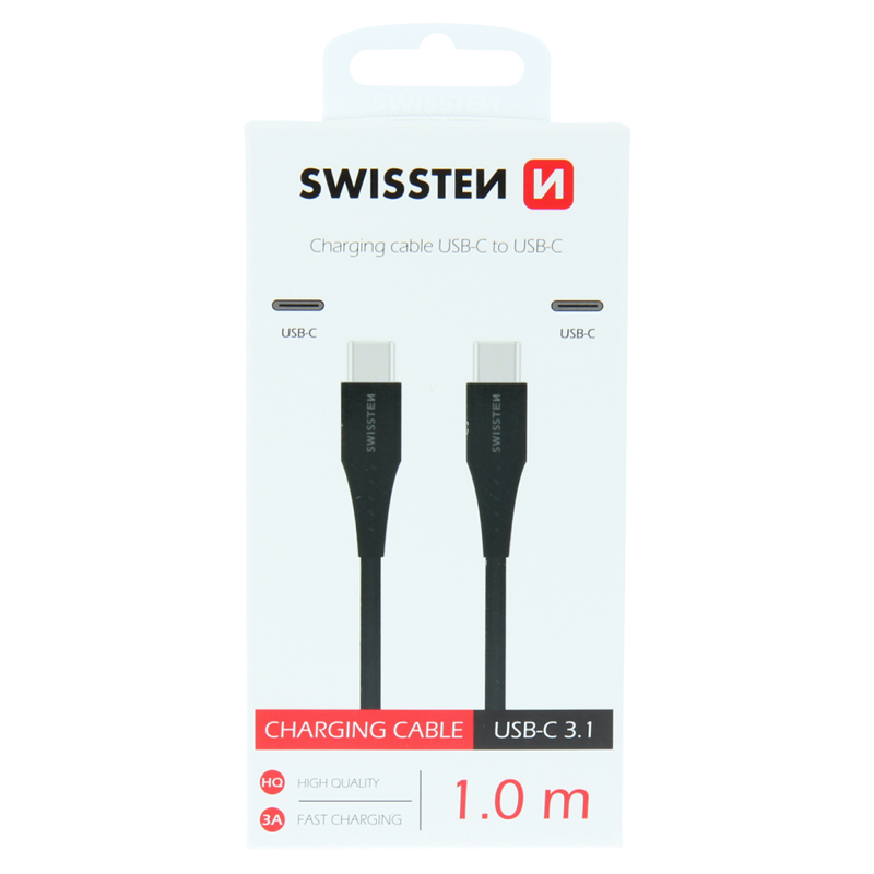 SWISSTEN KABEL USB-C / USB-C 1M BLACK-16995