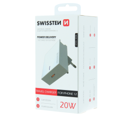 SWISSTEN ŁAD SIEC USB-C 20W IPHONE 12 WHITE-17008
