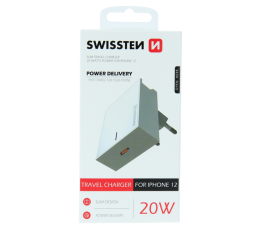 SWISSTEN ŁAD SIEC USB-C 20W IPHONE 12 WHITE-17008