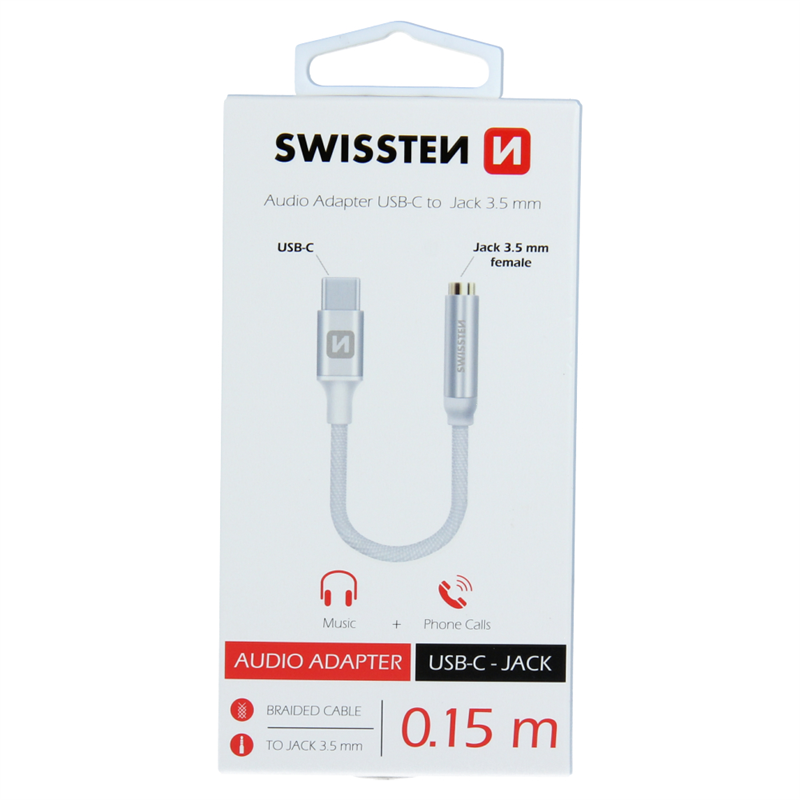 SWISSTEN AUDIO ADAPTER USB-C / JACK -17776