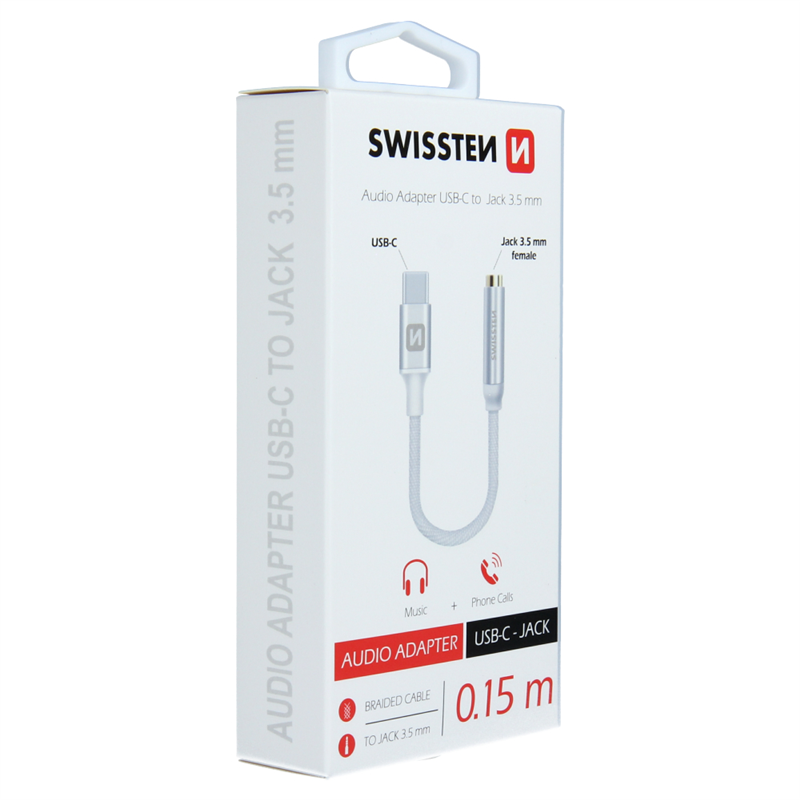 SWISSTEN AUDIO ADAPTER USB-C / JACK -17777