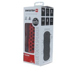SWISSTEN GŁOŚNIK BLUETOOTH X-BOOM RED 2x5W IPX5-17778