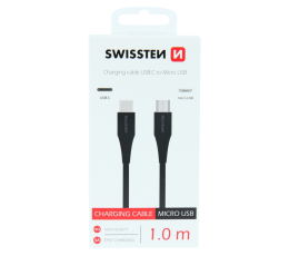 SWISSTEN KABEL USB-C / MICRO USB 1M BLACK-17972