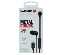 SWISSTEN SŁUCHAWKI DYNAMIC YS500 BLACK USB-C-18525
