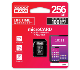 KARTA PAMIĘCI GOODRAM MICROSD 256GB CL10 ADAPTER-18193