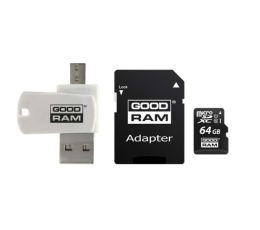 KARTA PAMIĘCI GOODRAM MICROSD 64GB CL10 CZYTNIK-18194