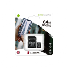 KARTA PAMIĘCI KINGSTON MICROSD 64GB CL10 100mb/s-18195