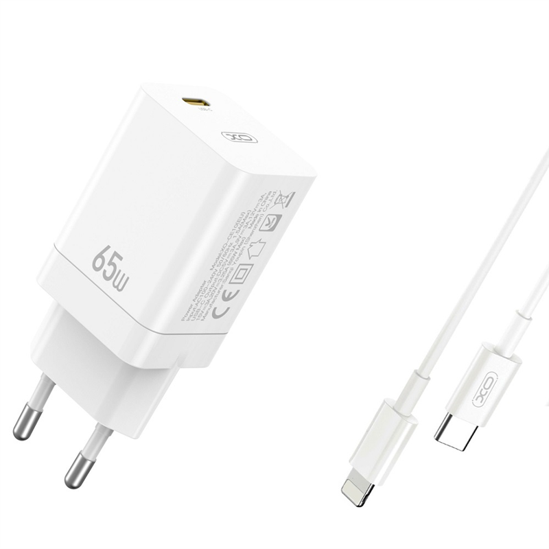 XO ŁAD SIEC USB-C 65W + KABEL USB-C LIGHTNING -21387
