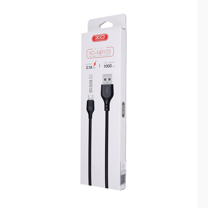 XO KABEL MICRO USB CZARNY 1M 2,1A-21799