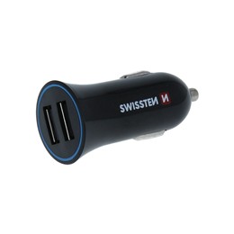 SWISSTEN ŁAD SAM 2xUSB 2.4A + KABEL MICROUSB BLACK-15212