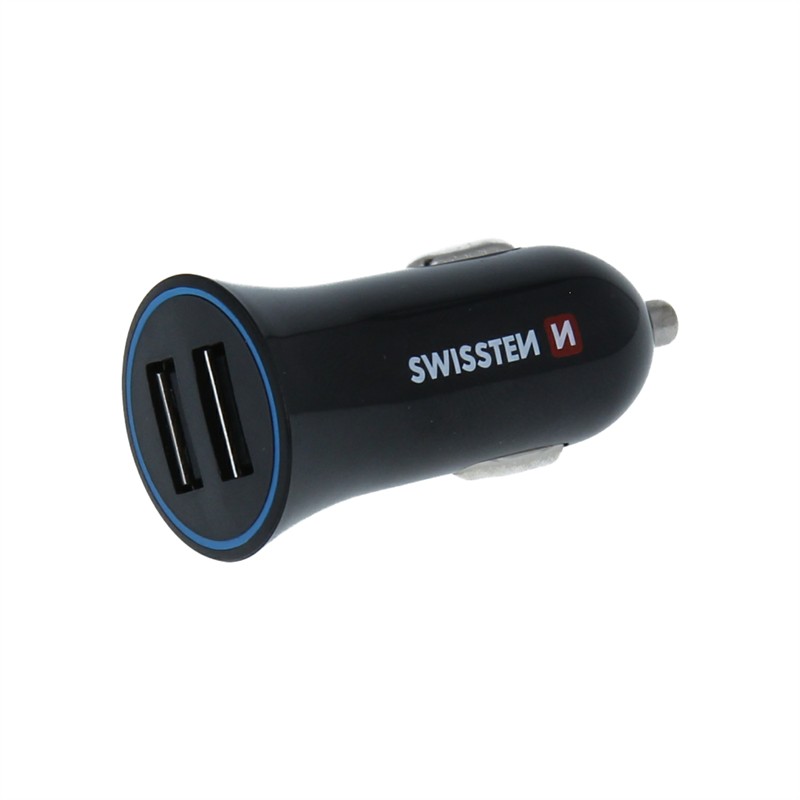 SWISSTEN ŁAD SAM 2xUSB 2.4A + KABEL MICROUSB BLACK-15213