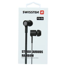 SWISSTEN SŁUCHAWKI DOUSZNE RAINBOW YS-D2 BLACK-15259