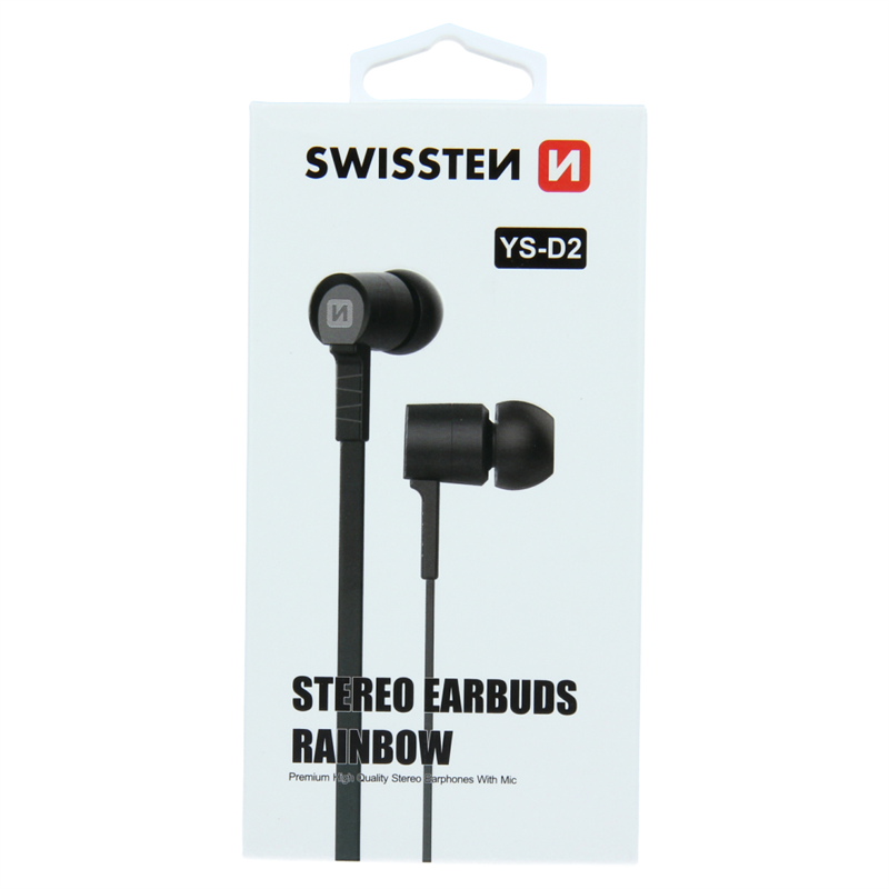 SWISSTEN SŁUCHAWKI DOUSZNE RAINBOW YS-D2 BLACK-15260