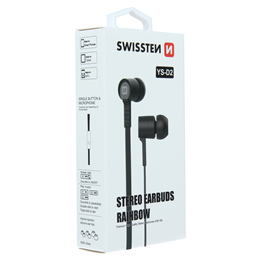 SWISSTEN SŁUCHAWKI DOUSZNE RAINBOW YS-D2 BLACK-15259