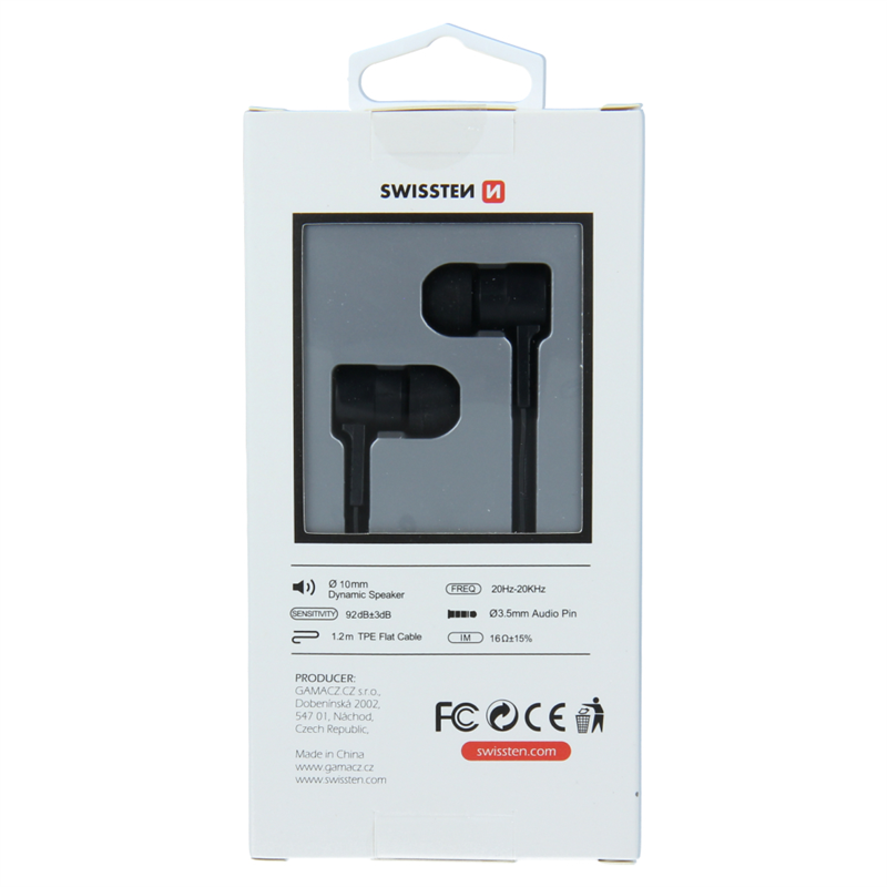 SWISSTEN SŁUCHAWKI DOUSZNE RAINBOW YS-D2 BLACK-15262