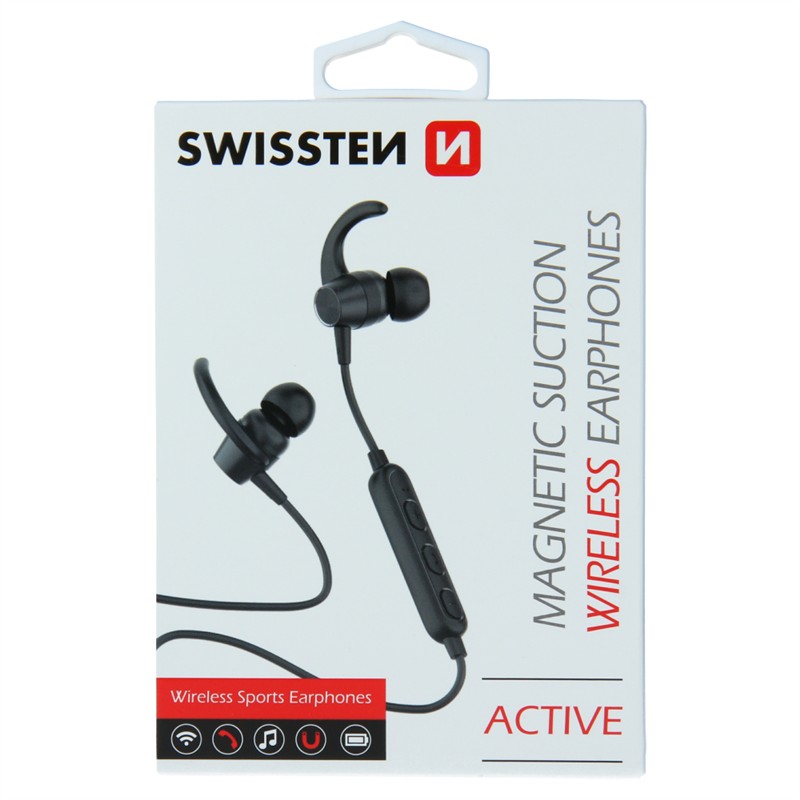 SWISSTEN SŁUCHAWKI SPORTOWE BLUETOOTH ACTIVE BLACK-15301 SWISSTEN SŁUCHAWKI SPORTOWE BLUETOOTH ACTIVE BLACK-15301