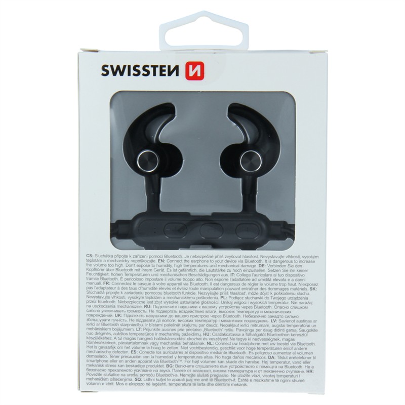 SWISSTEN SŁUCHAWKI SPORTOWE BLUETOOTH ACTIVE BLACK-15303 SWISSTEN SŁUCHAWKI SPORTOWE BLUETOOTH ACTIVE BLACK-15303